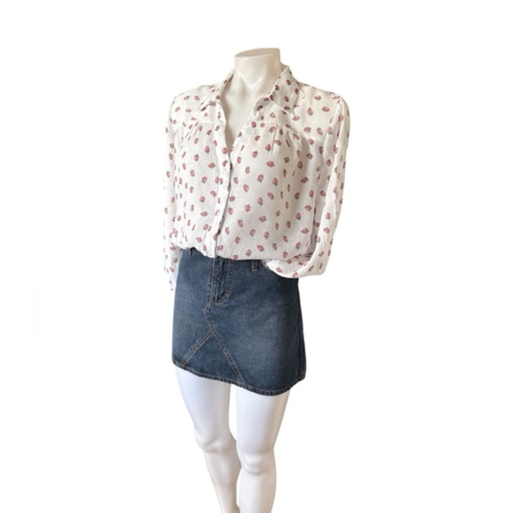 Hoper Harlow Button-down shirt with strawberry print